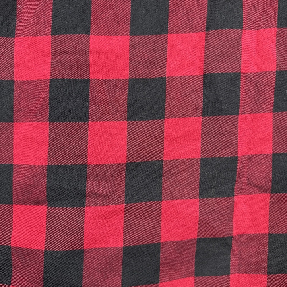 LL Bean Fleece Lined Flannel Hoodie Women Small Red Buffalo Plaid Cozy Shacket - Picture 13 of 13